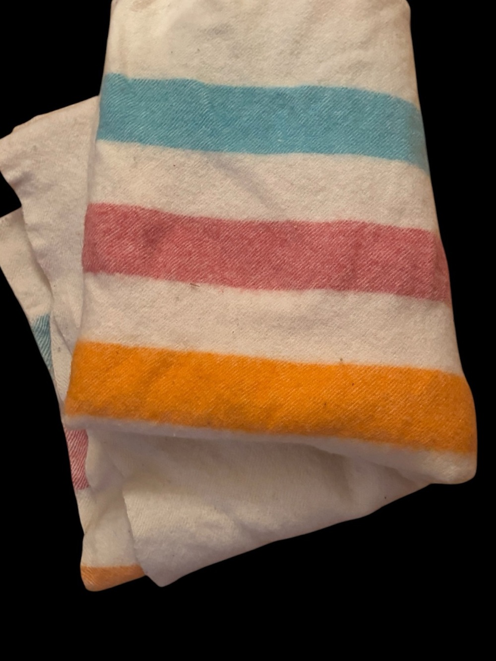 Striped wool blanket (propably Hudson bay ) double bed in great condition clean